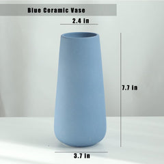 Yellow Ceramic Vase, 7.7" H, Minimalist Modern Home Decoration, Matte Design for Fireplace Bedroom Kitchen Living Room Centerpieces Office Desk, Fit for Holding Dried Flowers, Fresh Flowers