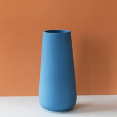 Yellow Ceramic Vase, 7.7" H, Minimalist Modern Home Decoration, Matte Design for Fireplace Bedroom Kitchen Living Room Centerpieces Office Desk, Fit for Holding Dried Flowers, Fresh Flowers