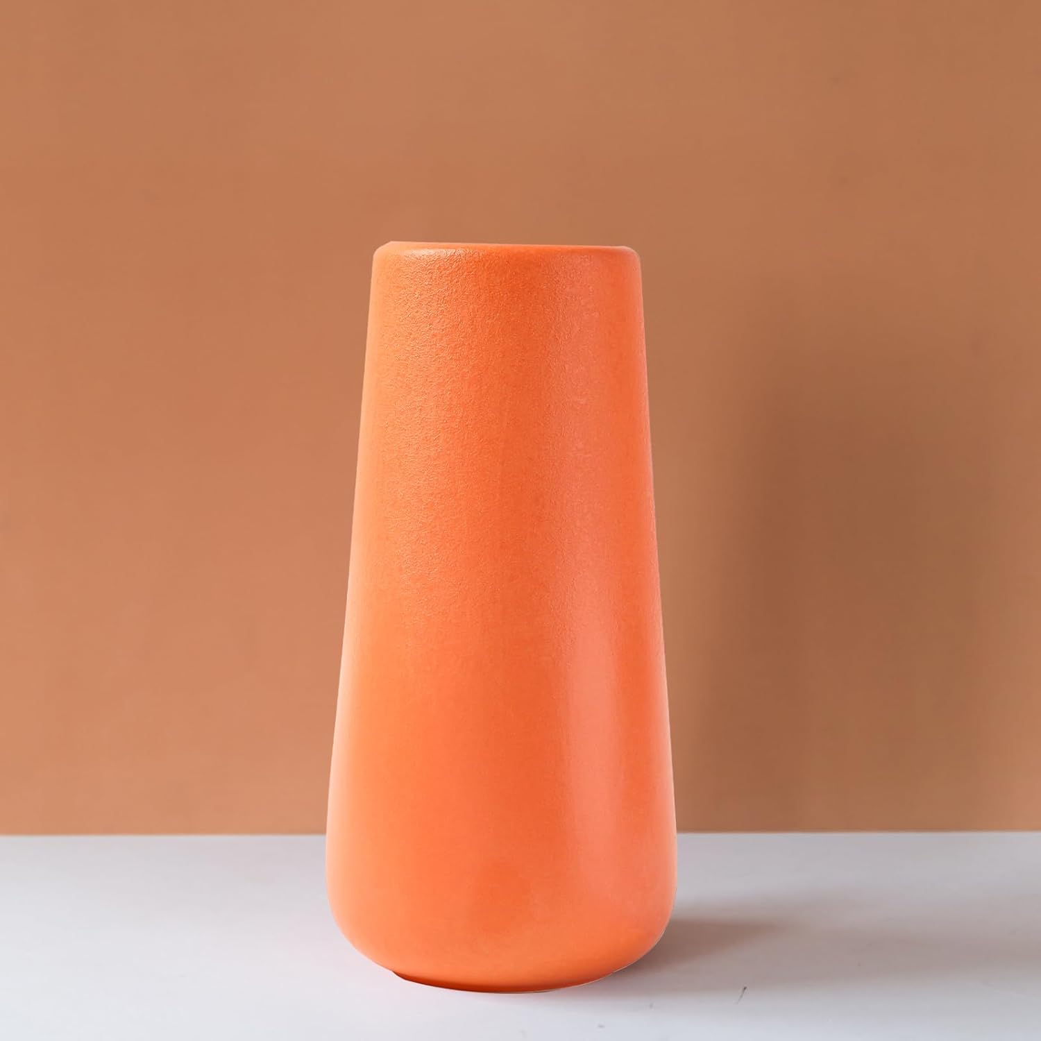 Yellow Ceramic Vase, 7.7" H, Minimalist Modern Home Decoration, Matte Design for Fireplace Bedroom Kitchen Living Room Centerpieces Office Desk, Fit for Holding Dried Flowers, Fresh Flowers